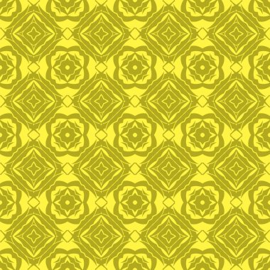 Sarı süs kesintisiz çizgi deseni