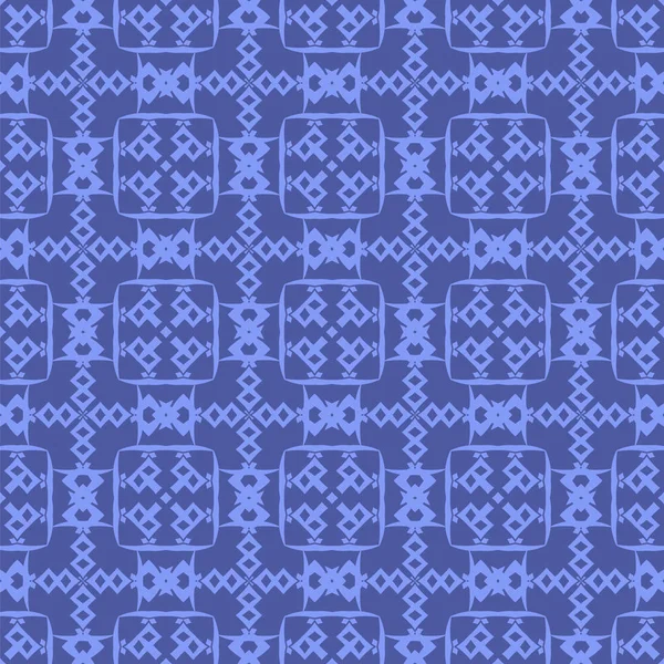 Синя Декоративна Безшовна лінія Візерунок — стоковий вектор