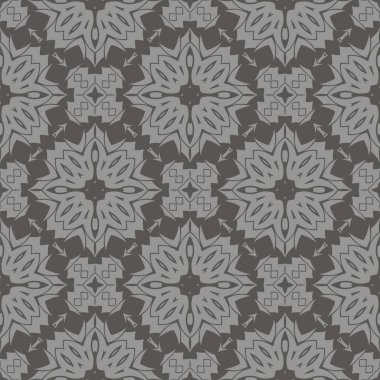 Gri süs kesintisiz çizgi deseni