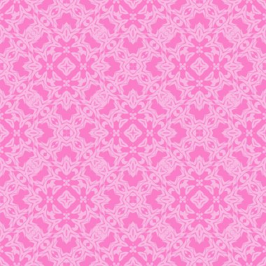 Pembe süs kesintisiz çizgi deseni