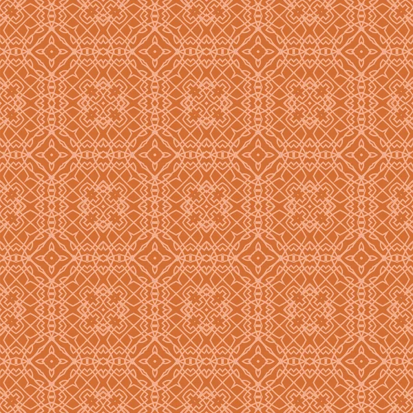 オレンジ色の装飾用シームレス ライン パターン — ストックベクタ