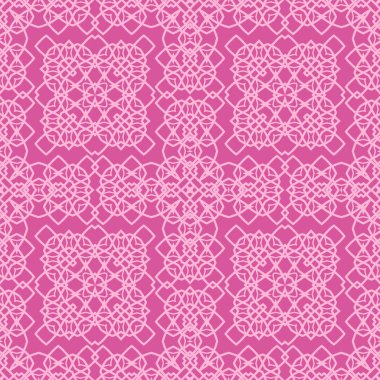 Pembe süs kesintisiz çizgi deseni