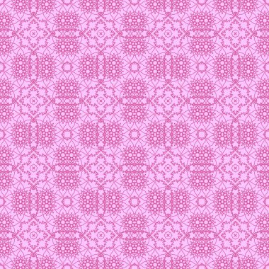 Pembe süs kesintisiz çizgi deseni