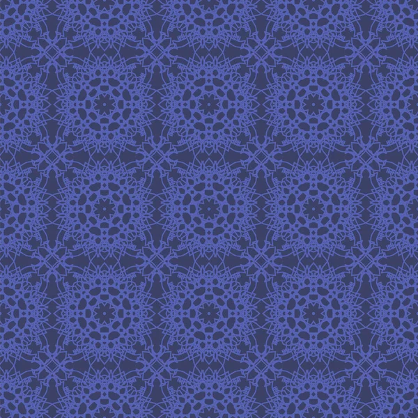 Blauwe decoratieve naadloze lijnpatroon — Stockvector
