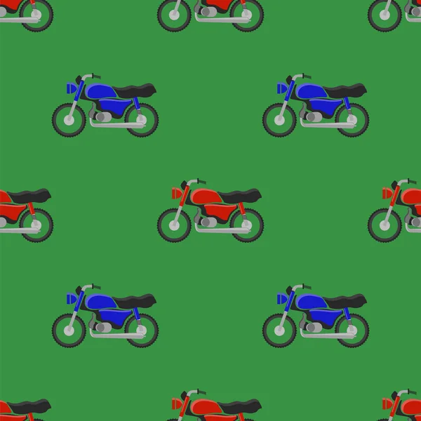 Rode blauwe Sport fiets naadloze patroon — Stockvector