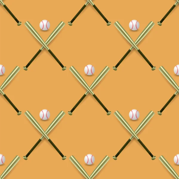 Baseball Sport Inventory Modèle sans couture — Image vectorielle