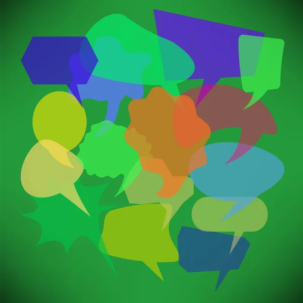 Bulles de parole transparentes colorées — Image vectorielle