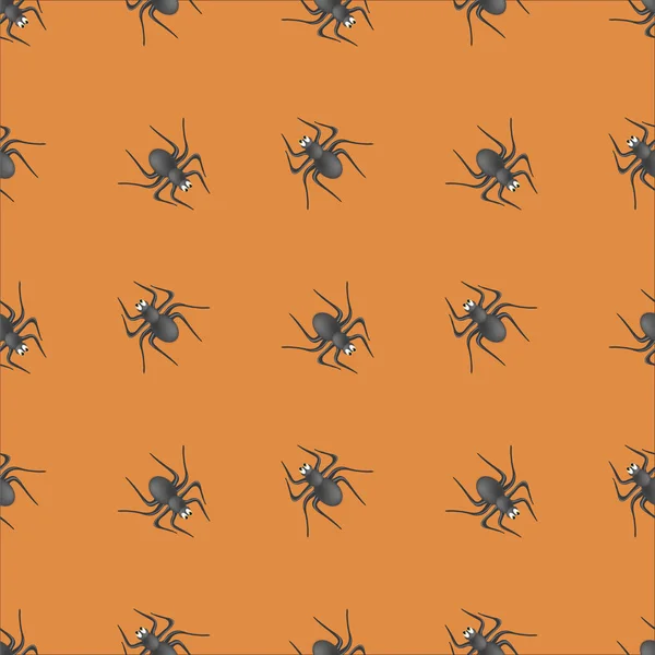 Poisonous Spider Seamless Pattern — Stock Vector