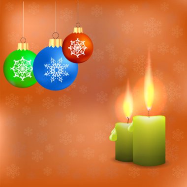 Mumlar ve renkli cam topları