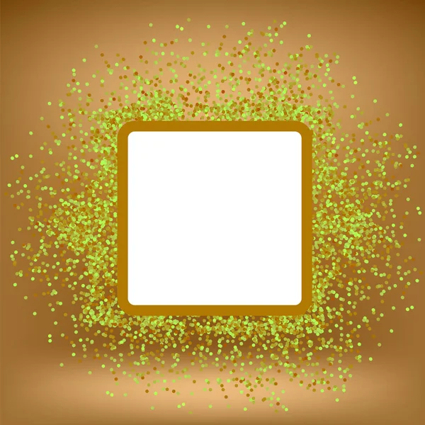 Bannière carrée blanche sur fond dégradé orange — Image vectorielle