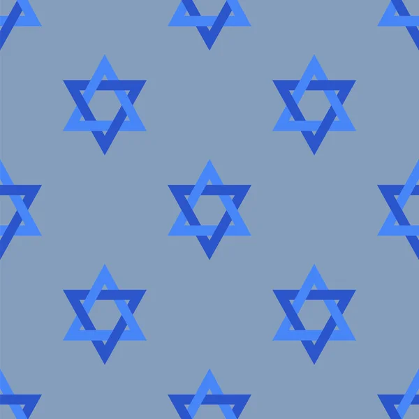 Stars of David Isolated Seamless Pattern — Stock Vector