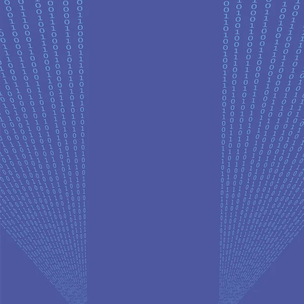 Binärer Code blauer Hintergrund. — Stockvektor