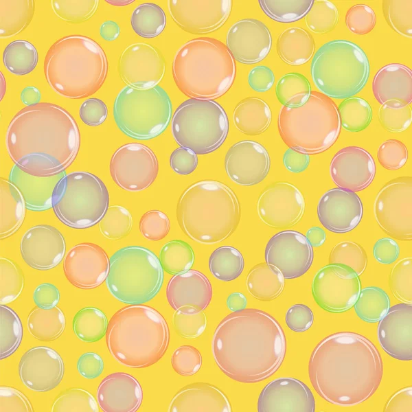 Modèle de bulles colorées sans couture — Image vectorielle