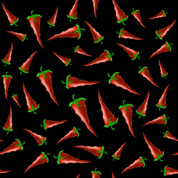红辣椒无缝模式 — 图库矢量图片