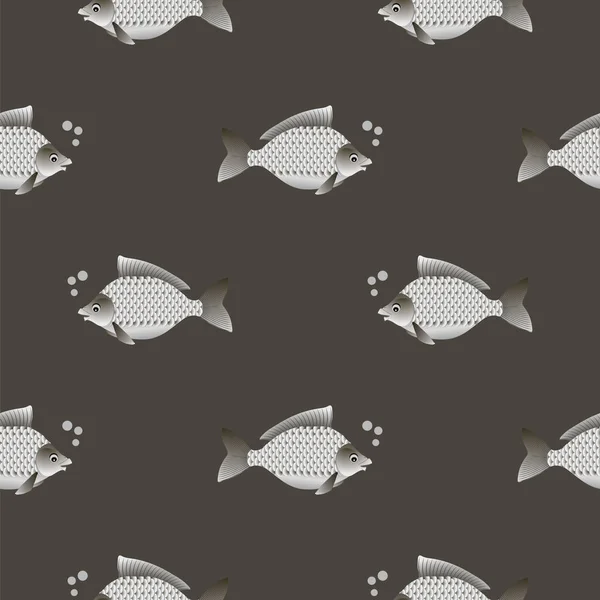 Carpe motif sans couture — Image vectorielle