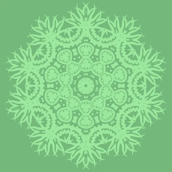 Groene Oosterse geometrische Ornament — Stockvector