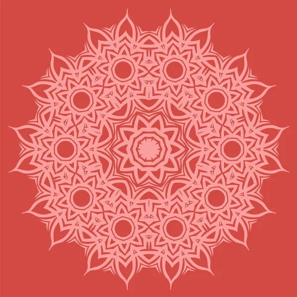 Röda orientaliska geometrisk Ornament — Stock vektor