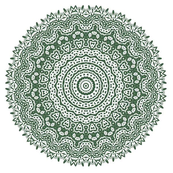 Ornamento geométrico oriental ornamental verde — Vector de stock