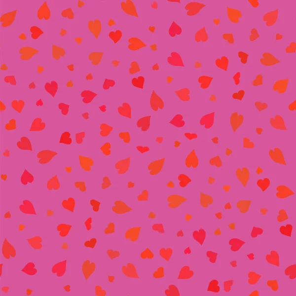 Pink Hearts Seamless Pattern — Stock Vector
