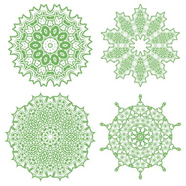 Yeşil geometrik süsleme