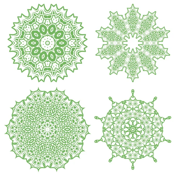 Yeşil geometrik süsleme — Stok Vektör
