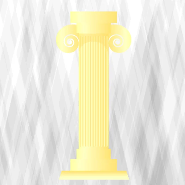 Желтая греческая колонна — стоковый вектор