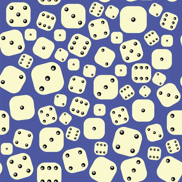 Dice Seamless Pattern. Texture di gioco d'azzardo — Vettoriale Stock