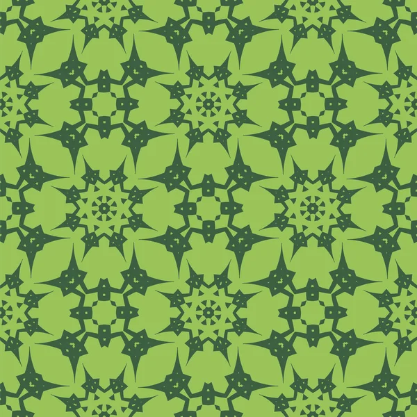 Patrón de línea sin costura ornamental verde — Vector de stock