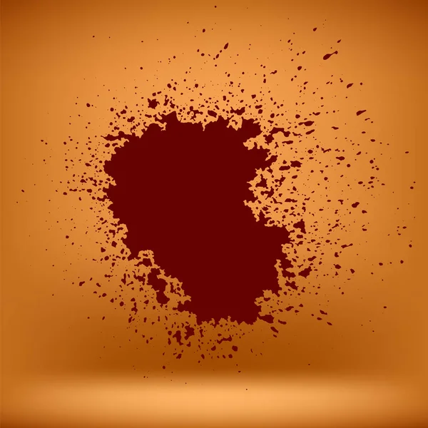 Gota de sangre roja Grunge — Vector de stock