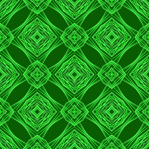 Textura sin costura sobre fondo verde — Vector de stock