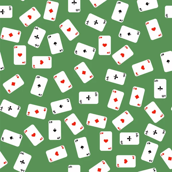Diferentes cartas de juego Patrón — Vector de stock