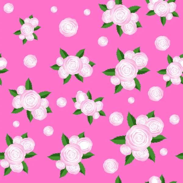 Bukiet róż Randon Seamless Pattern — Wektor stockowy