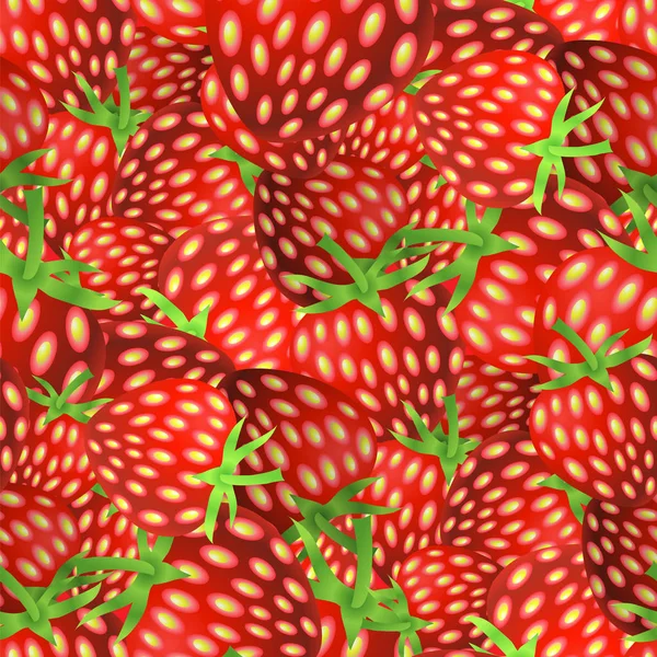 Świeże owoce truskawka wzór — Wektor stockowy