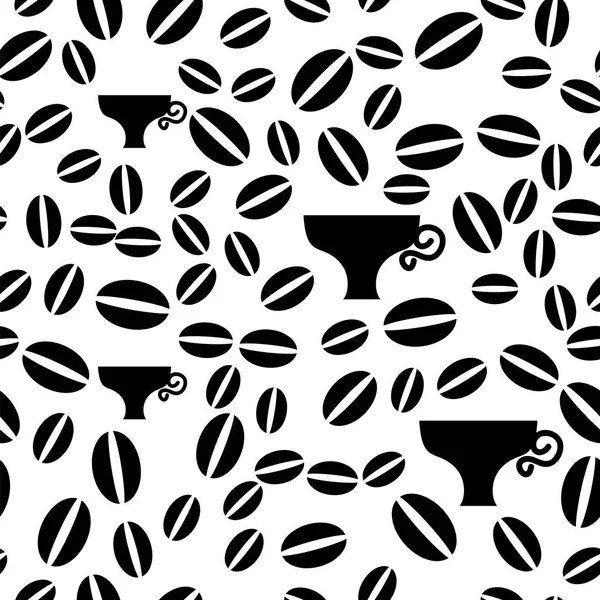 Coffee Beans Seamless Pattern — Stock Vector