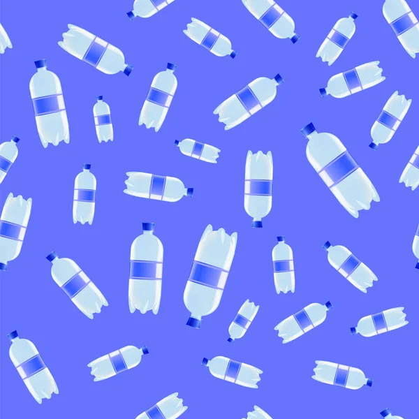 Πλαστικά μπουκάλια νερό χωρίς ραφή πρότυπο — Διανυσματικό Αρχείο