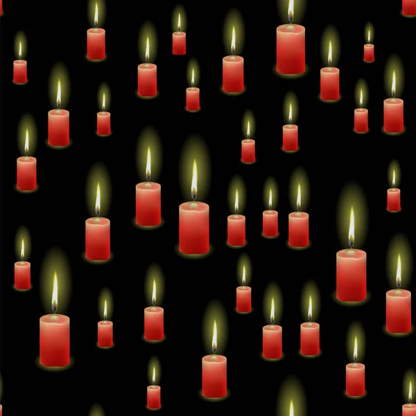 Красные горящие восковые свечи — стоковый вектор