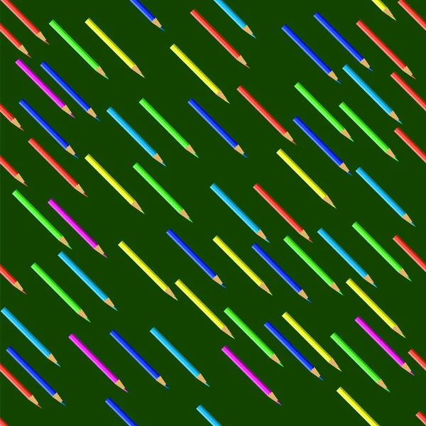 彩色的铅笔无缝模式 — 图库矢量图片