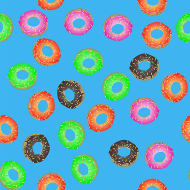 Renkli taze tatlı çörek Seamless Modeli