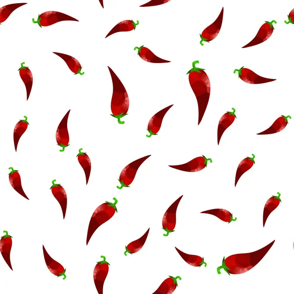Vzor bezešvé teplé červené papriky — Stockový vektor