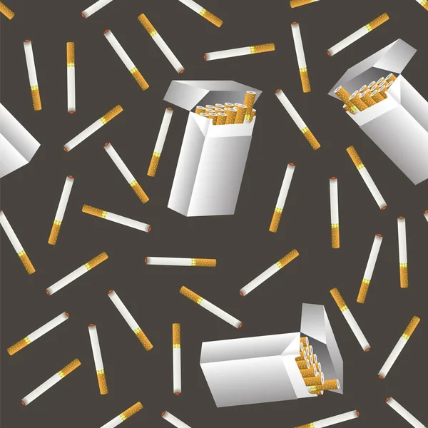 Cigarette patron sans couture — Image vectorielle