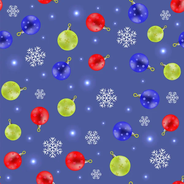 Jul dekoration sømløse snefnug mønster – Stock-vektor