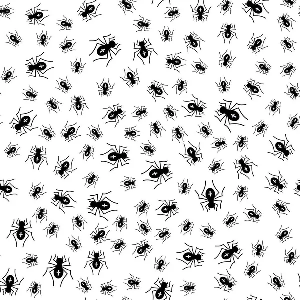 有毒的蜘蛛无缝模式 — 图库矢量图片
