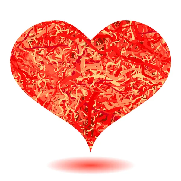Coração vermelho isolado — Vetor de Stock