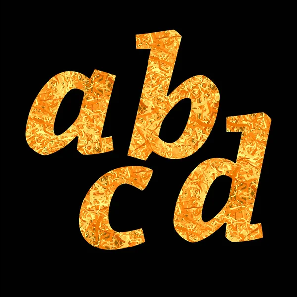 Gelbe Buchstaben des Alphabets — Stockvektor