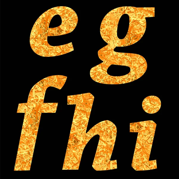 Lettres jaunes de l'alphabet — Image vectorielle