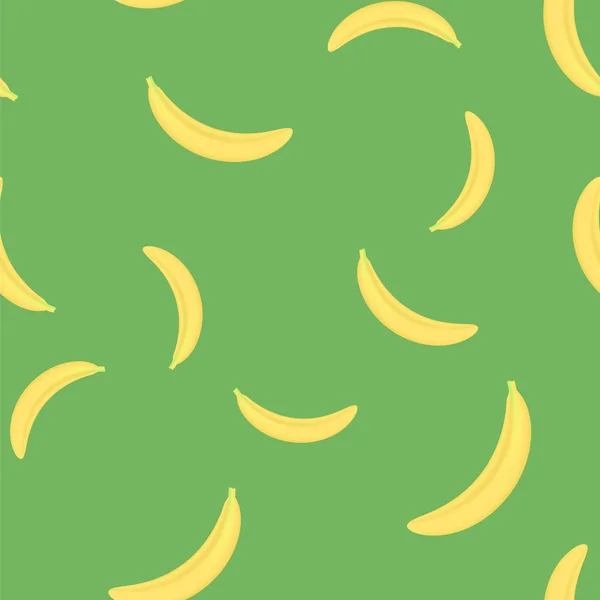 Frische gelbe Bananen nahtloses Muster — Stockvektor