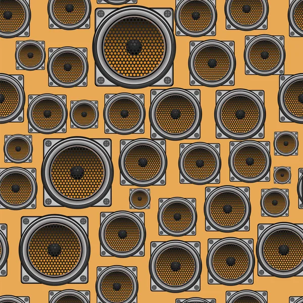 Altavoz musical patrón sin costura — Vector de stock