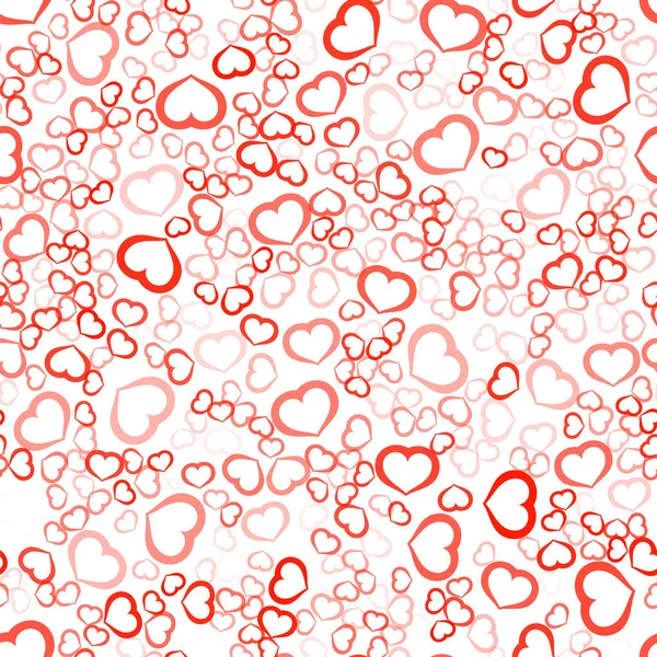 Red Heart Random Seamless Pattern — Stock Vector