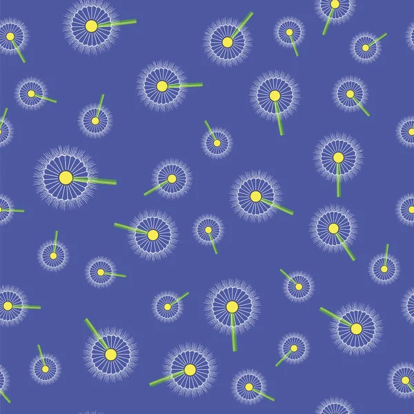 Padrão sem costura de dente de leão de primavera — Vetor de Stock