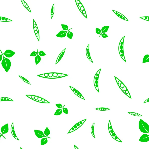 녹색 콩 원활한 패턴 — 스톡 벡터